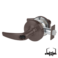 Schlage ND50-BD-ATH 613 cylindrical entrance lock, dark bronze Athens lever with rose and latch