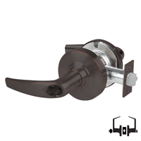 Schlage ND50-BD-ATH 643E cylindrical entrance lock, dark bronze Athens lever with round rose and latch