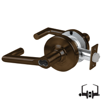 Schlage ND50-JD-BRK 613 cylindrical entrance lock with Boardwalk lever, dark bronze finish, less core