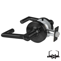 Schlage ND50-JD-BRK-622 entrance lock, black Boardwalk lever cylindrical lockset with FSIC less core