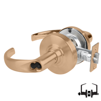 Schlage ND50-JD-SPA 612 entrance/office cylindrical lock with Sparta lever, satin bronze finish, less core