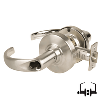 Schlage ND50-JD-SPA 619 cylindrical entrance lock, satin nickel Sparta lever with FSIC prep, less core