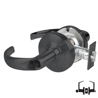 Schlage ND50-JD-SPA 622 entrance/office cylindrical lock, black Sparta lever with latch