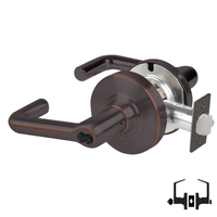Schlage ND50JD TLR 643E entrance/office cylindrical lock with tubular lever, dark bronze finish, less core