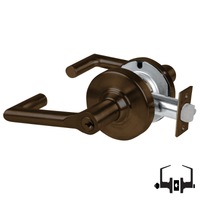 Schlage ND50-PD-BRK entrance lock, Boardwalk lever, oil-rubbed bronze 613, keyed cylinder and latch