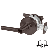 Schlage ND53-BD-BRW entrance lock, Broadway lever, oil-rubbed bronze 613, SFIC less core cylindrical lock