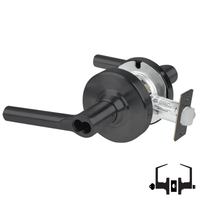 Schlage ND53-BD-BRW entrance lock, Broadway lever, 622 matte black, SFIC prep less core cylindrical lock