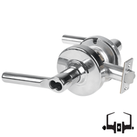 Schlage ND53-BD-BRW entrance lock, Broadway lever, bright chrome 625, SFIC prep less core