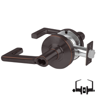 Schlage ND53-BD-LON 643E entrance lock with Longitude lever, dark bronze finish, cylindrical lockset