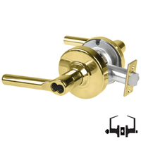Schlage ND53-JD-BRW Cylindrical Entrance Lock, Broadway Lever, Schlage FSIC Full Sized Interchangeable Core, Less Core