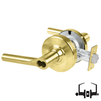 Schlage ND53-JD-BRW Cylindrical Entrance Lock, Broadway Lever, Schlage FSIC Full Sized Interchangeable Core, Less Core