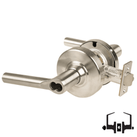 Schlage ND53-JD-BRW Cylindrical Entrance Lock, Broadway Lever, Schlage FSIC Full Sized Interchangeable Core, Less Core