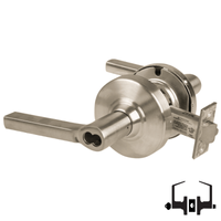 Schlage ND53-JD-LAT 619 cylindrical entrance lock, satin nickel, Latitude lever with FSIC less core