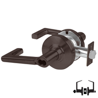 Schlage ND53JD LON 613 entrance lock, oil-rubbed bronze cylindrical lock with Longitude lever, less core