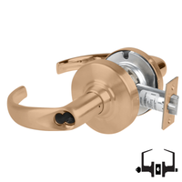 Schlage ND53-JD-SPA 612 entrance lock with Sparta lever, satin bronze finish, FSIC less core