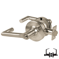 Schlage ND53-PD-BRK 619 entrance lock, satin nickel Boardwalk lever with keyed cylinder and latch