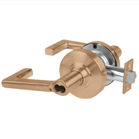 Schlage ND70BD-LON 612 classroom cylindrical lock with Longitude lever, satin bronze finish, SFIC prep