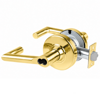Schlage ND70JD-BRK classroom cylindrical lock, Boardwalk lever, bright brass 605, less core