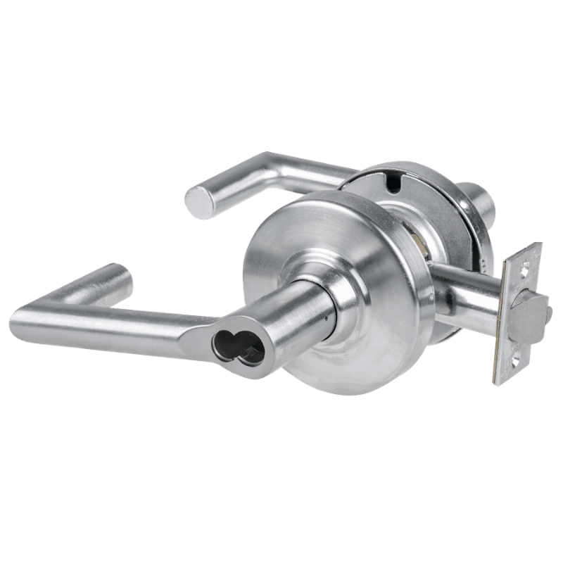 Schlage ND70JD-BRK 626 classroom cylindrical lock, satin chrome, Boardwalk lever, FSIC less core