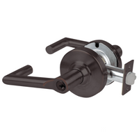 Schlage ND70PD-BRK 643E classroom lock, Boardwalk lever, dark bronze cylindrical lockset with keyed lever