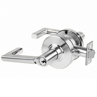 Schlage ND70PD-LON-625 classroom cylindrical lock with Longitude lever, bright chrome finish