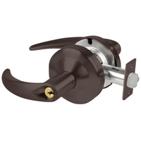 Schlage ND70PD-OME 613 classroom cylindrical lockset, dark bronze Omega lever with keyed cylinder and latch