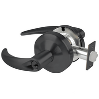 Schlage ND70PD-OME-622 classroom cylindrical lock, matte black Omega lever with keyed cylinder and latch