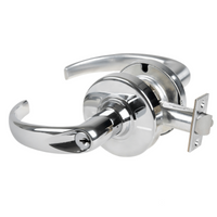 Schlage ND70PD-SPA 625 classroom cylindrical lock, bright chrome Sparta lever with keyed outside and latch