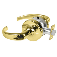Schlage ND80BD-SPA-605 storeroom cylindrical lock, bright brass Sparta lever, SFIC less core prep