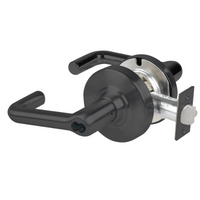 Schlage ND80BD-TLR-622 storeroom cylindrical lock, matte black tubular lever with latch