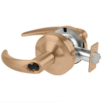 Schlage ND80JD-OME-612 storeroom cylindrical lockset, satin bronze Omega lever, FSIC less core