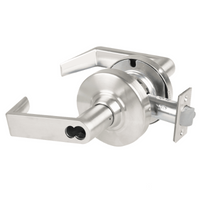 Schlage ND80JD-RHO-619 storeroom cylindrical lock with Rhodes lever, satin nickel, less core