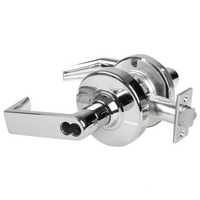 Schlage ND80JD-RHO storeroom cylindrical lock, Rhodes lever, bright chrome 625 finish, less core