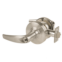 Schlage ND80PD-ATH-619 storeroom cylindrical lock, satin nickel Athens lever with keyed cylinder