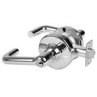 Schlage ND80PD-TLR storeroom cylindrical lock, tubular lever, bright chrome 625 finish with keyed cylinder