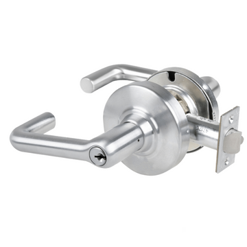 Schlage ND91PD-TLR-626 Vandlgard entrance/office cylindrical lock, satin chrome, TLR lever, keyed