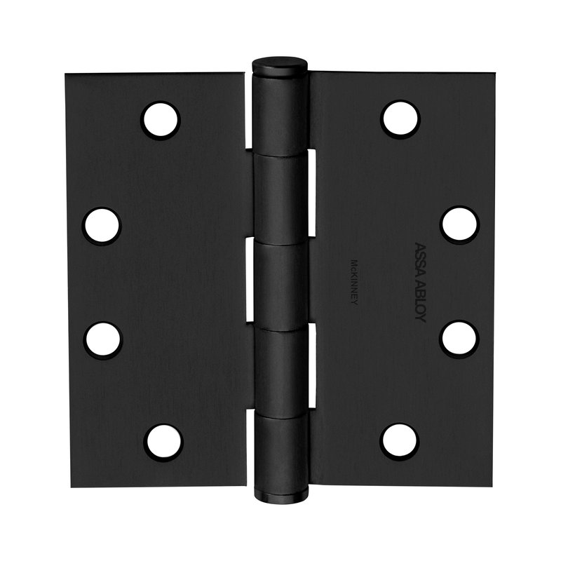 McKinney T2714-5x5-BSP Full Mortise Plain Bearing Hinge, Steel Standard Weight Five Knuckle, 5" x 5" , Black Suede Powder Coat