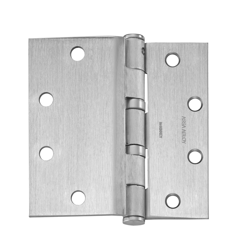 McKinney TA2772-4 1/2"-US26D Half Surface Bearing Hinge, 5-Knuckle, Standard Weight, 4-1/2 In, Reversible, 626 Satin Chrome Finish
