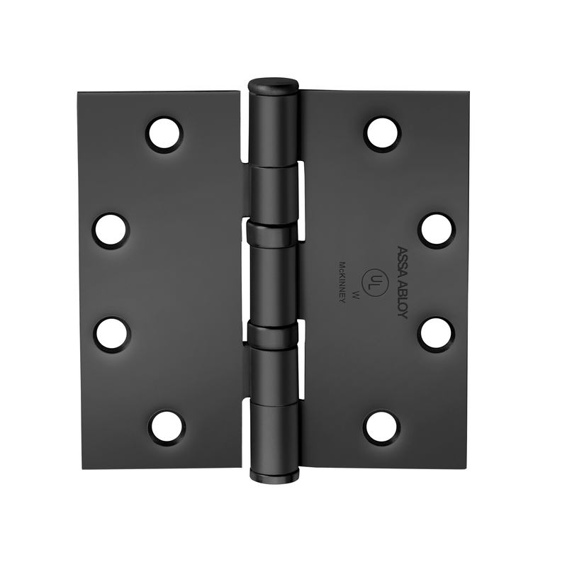 McKinney TB2714-4.5x4.5-BSP, Full Mortise Hinge, Steel Standard Weight Five Knuckle Ball Bearing, 4 1/2" x 4-1/2", Black Suede Powder Coat