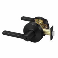 Accentra TB4602LN BSP black privacy cylindrical lever lock, TB Reflections lever, non-keyed with latch and strike