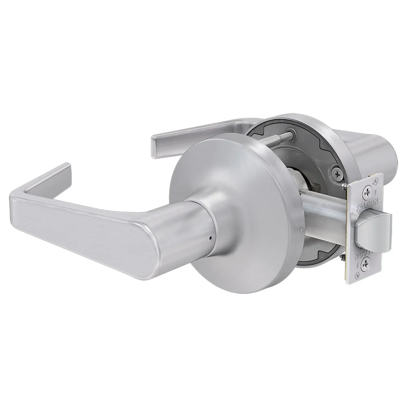 Falcon TM101-DAN-626 Extra Heavy Duty Cylindrical Lock, Passage, Dane Lever, 2-3/4" Backset, ASA 4 7/8 Strike. Grade 1, Non Handed, US26D Satin Chrome Finish