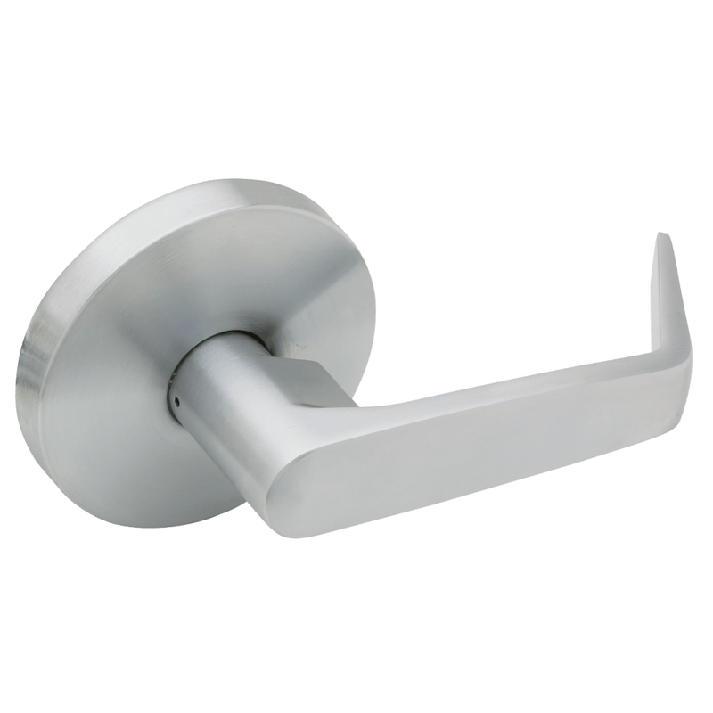 Falcon W12-DAN-626 Cylindrical Lock, Single Dummy, Dane Lever, 2-3/4" Backset, Grade 2, Non Handed, US26D Satin Chrome Finish