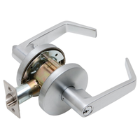 Falcon W511P6DAN, Entry/Office, Dane Lever, 6-Pin Schlage C Keyway Cylinder, Keyed Different, [2] Keys, 2-3/4" Backset, ASA 4 7/8 Strike, Grade 2, Non Handed