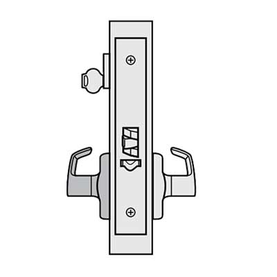 Corbin Russwin ML2057-NSA-LC Storeroom or Closet Mortise Lock, Newport