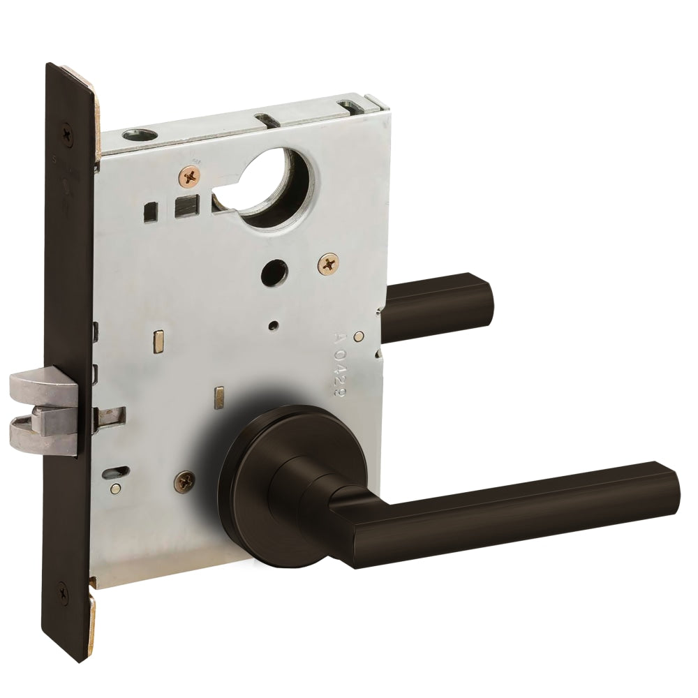 Schlage L9010-LATA Passage Latch Mortise Lock, Latitude Lever, A Rose