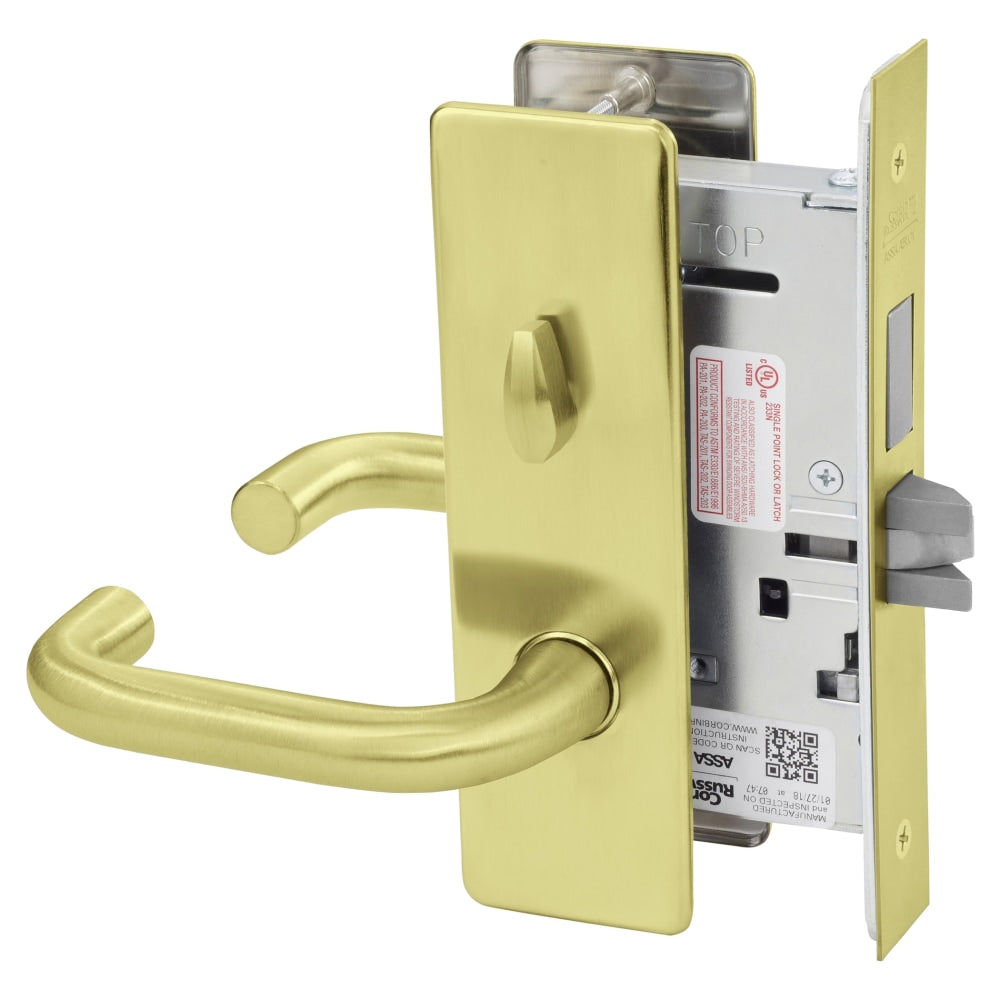 Corbin Russwin ML2030-LWM Privacy Bedroom or Bathroom Mortise Lock, Lu