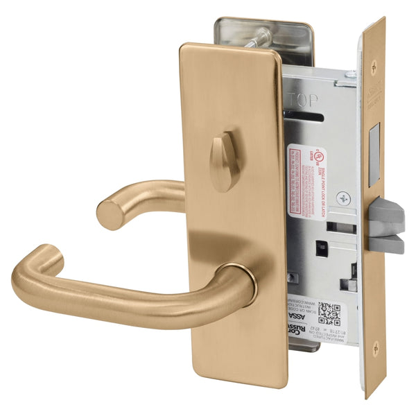 Corbin Russwin ML2030-LWM Privacy Bedroom or Bathroom Mortise Lock, Lustra Lever, M Escutcheon