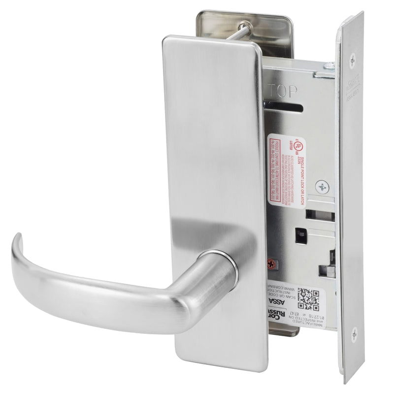 Corbin Russwin ML2050-PSM-626 Half Dummy Mortise Lock, Princeton Lever, M Escutcheon, Satin Chrome