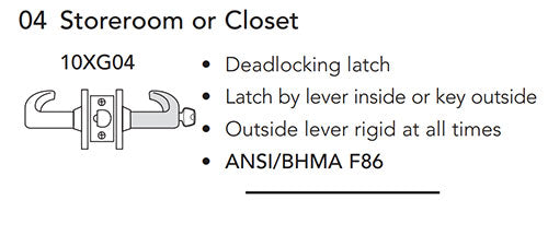 Sargent V30-10XG04-VSLL-LAKD Storeroom Function Cylindrical Lock, Visual Indicator Trim Outside Only, Green/Red, LA Keyway Keyed Random