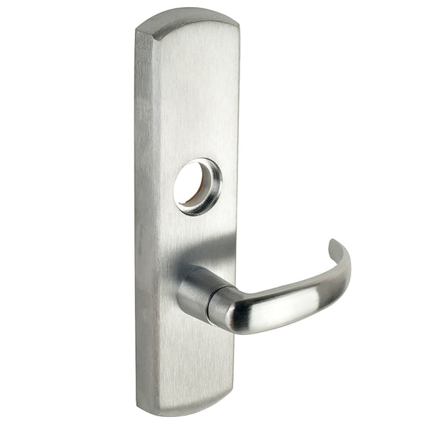 Von Duprin 9927LNL-17-626 Surface Vertical Rod Exit Device, With Night Latch Function 17 Lever Escutcheon Trim, Less Cylinder, Satin Chrome